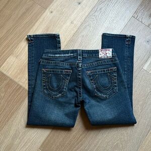 Y2K True Religion Womens size 27 Low Rise Slim Ankle Leg Kate Denim Jeans